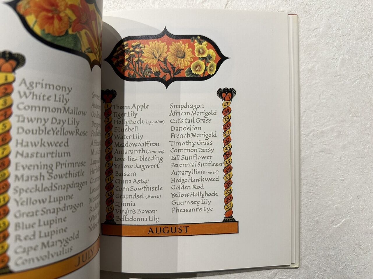 VW183】A Floral Calendar: And Other Flower Lore /visual book