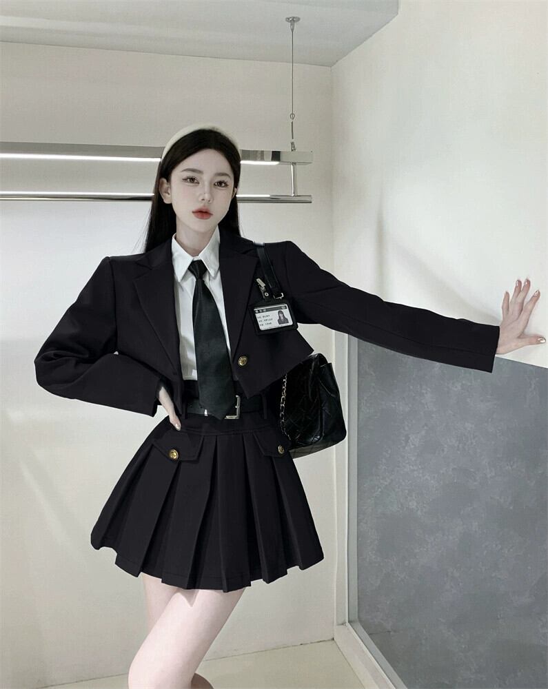 通勤スタイル ツーピース ベスト プリーツスカート 韓国 n2339 スタイルスリーピーススーツ女性 2023 春の新ファッション