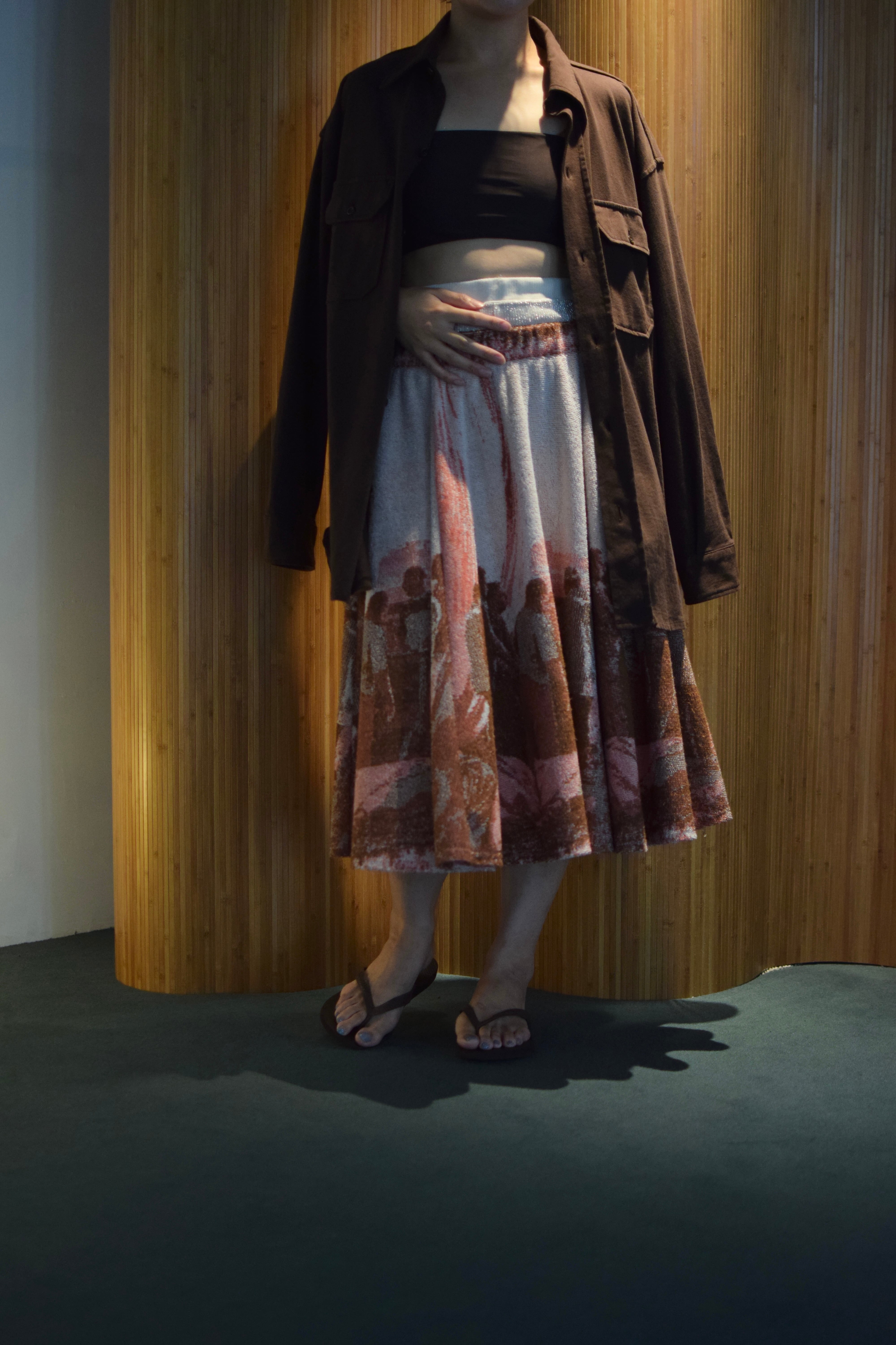 jonnlynx / pile jacquard skirt