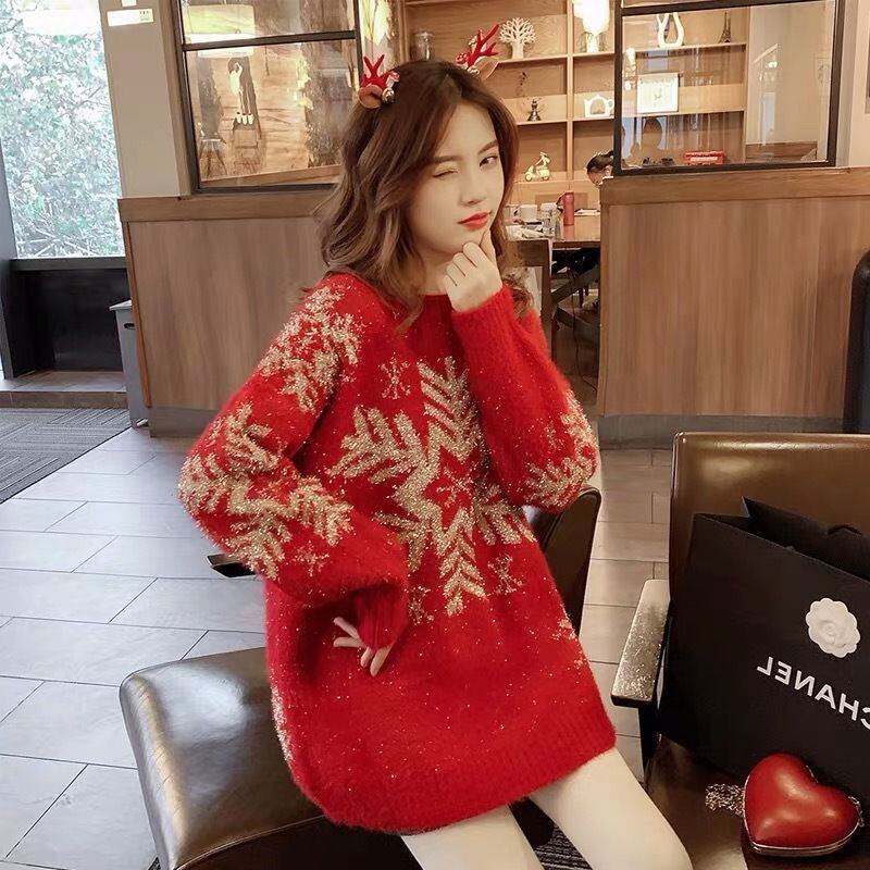 【tops】クリスマスニットセーター N2282