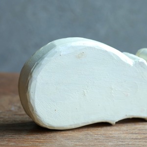 木彫り ネズミ 小物入れ ヴィンテージ 置物｜素朴な白の木肌と収納を兼ねた愛らしい動物オブジェ