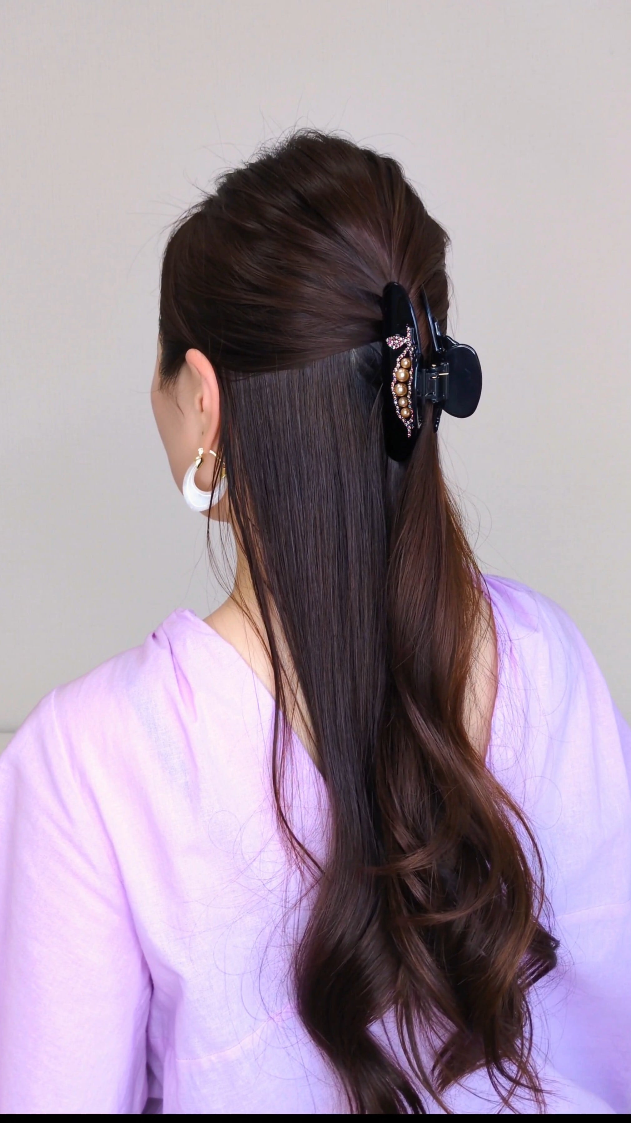 シェルパール ヘアクリップ（ブラック） | Mallys（マリーズ）