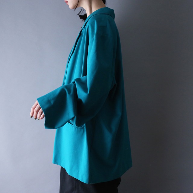 turquoise blue good coloring super over silhouette easy tailored jacket