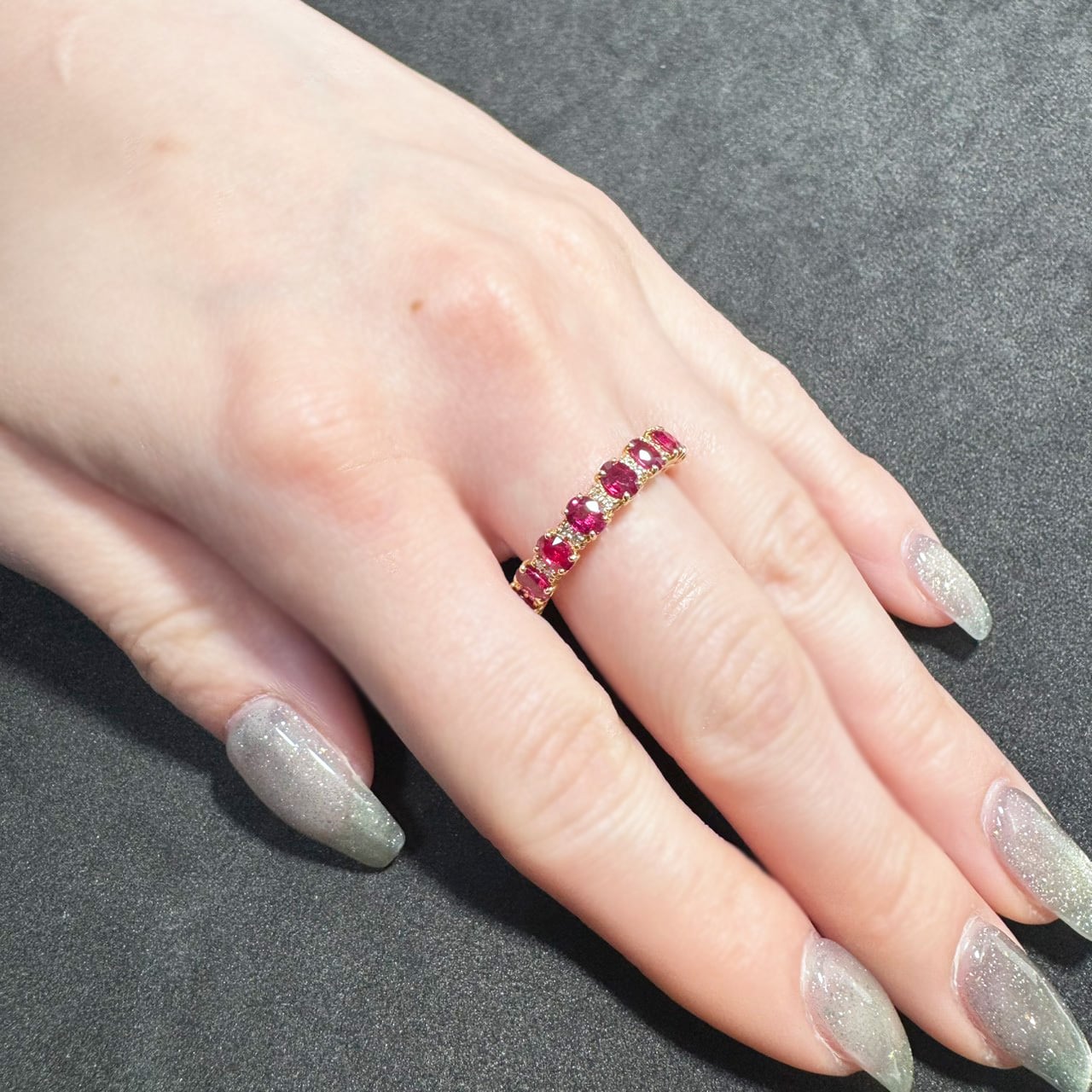 K18YG 1.50ct ルビー エタニティリング | カオキ | 日本最大級の品揃え