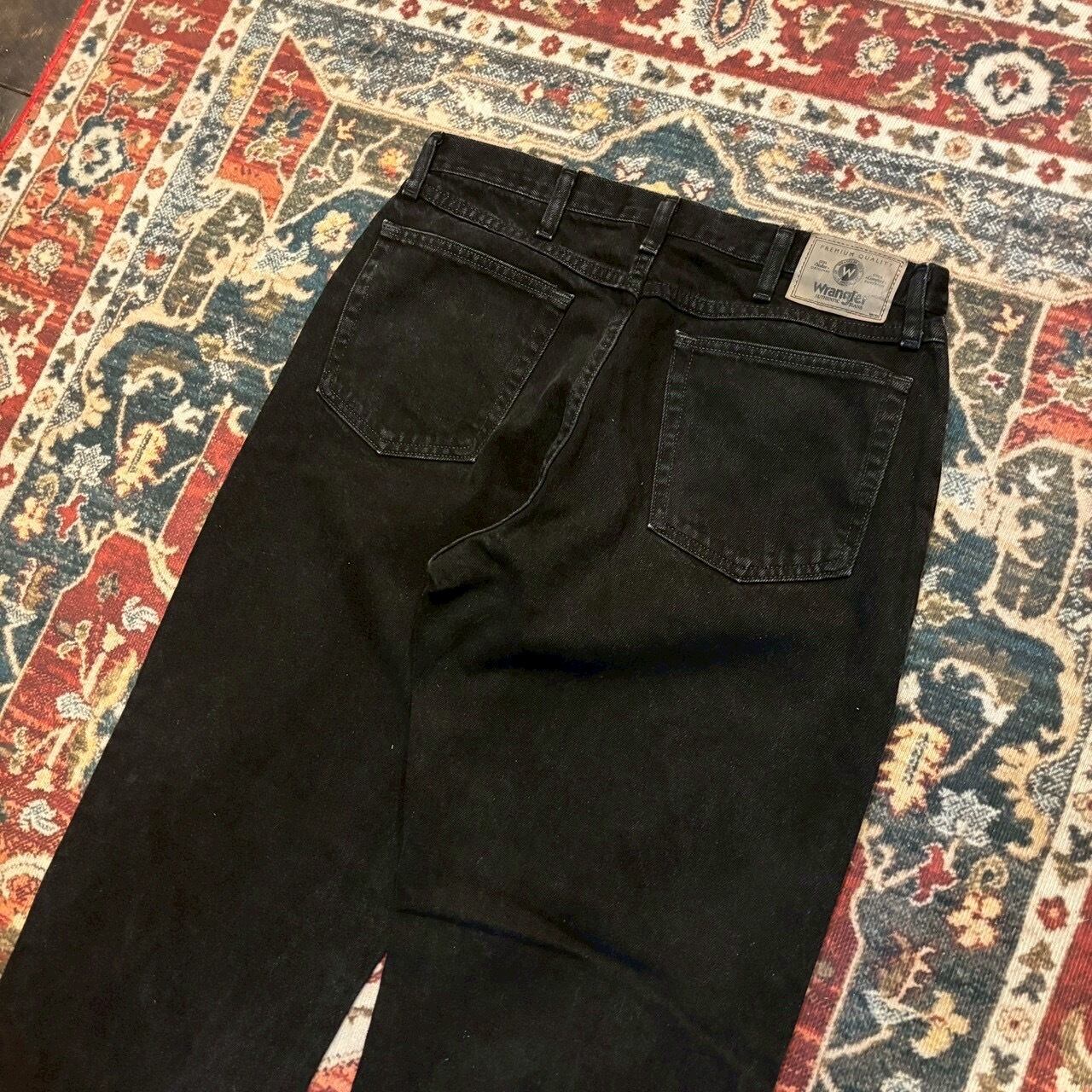 00s Wrangler ラングラー ブラックデニム W34 L32 W84cm 97601CB