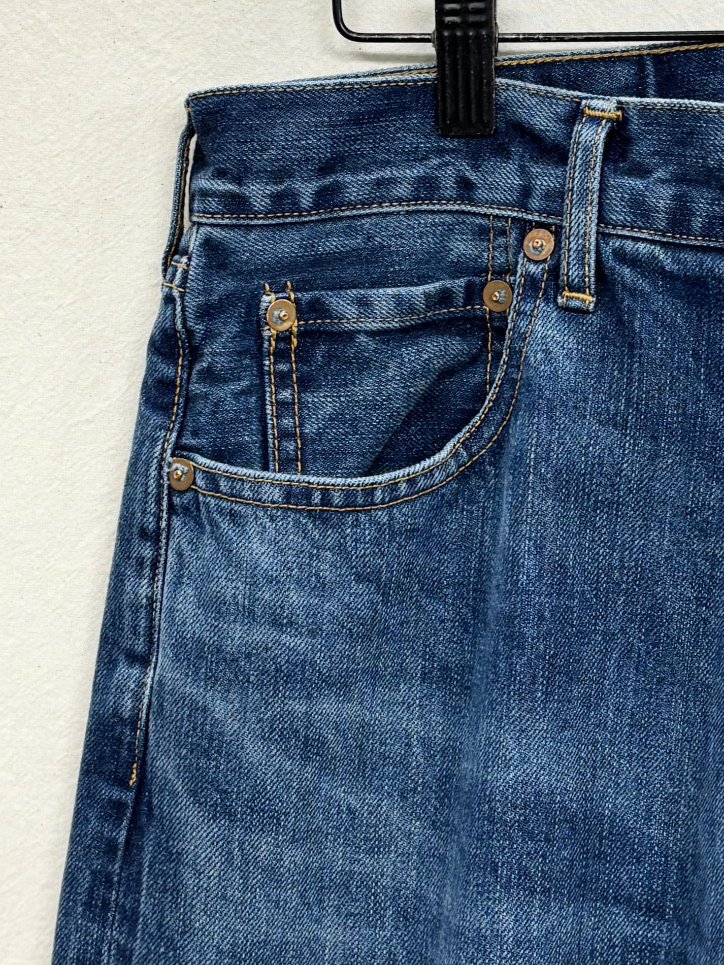 awasa / selvage denim 5 pocket straight pants (INDIGO) | THE
