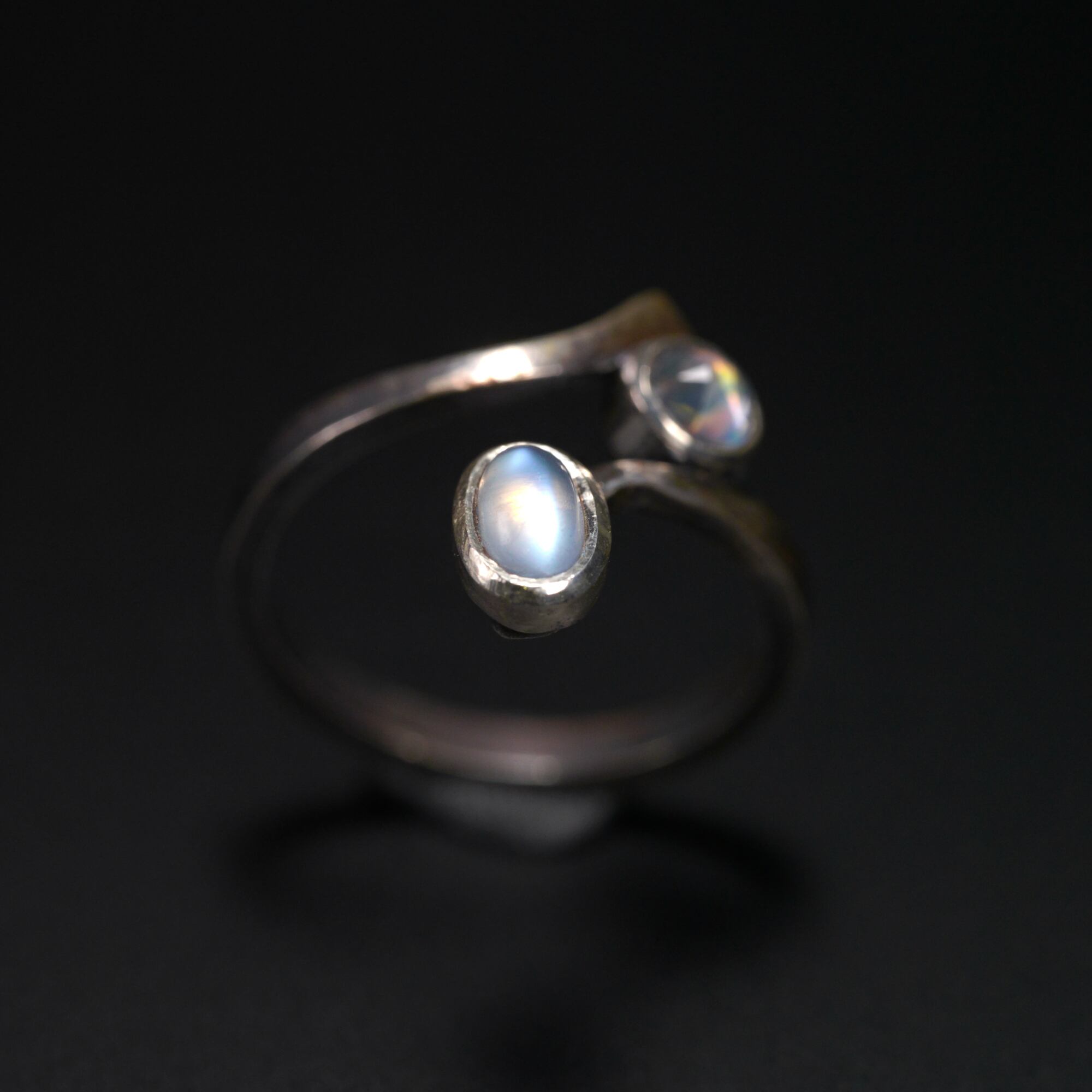 1点もの】シルバーブルームーンストーン×アンデシンラブラドライト