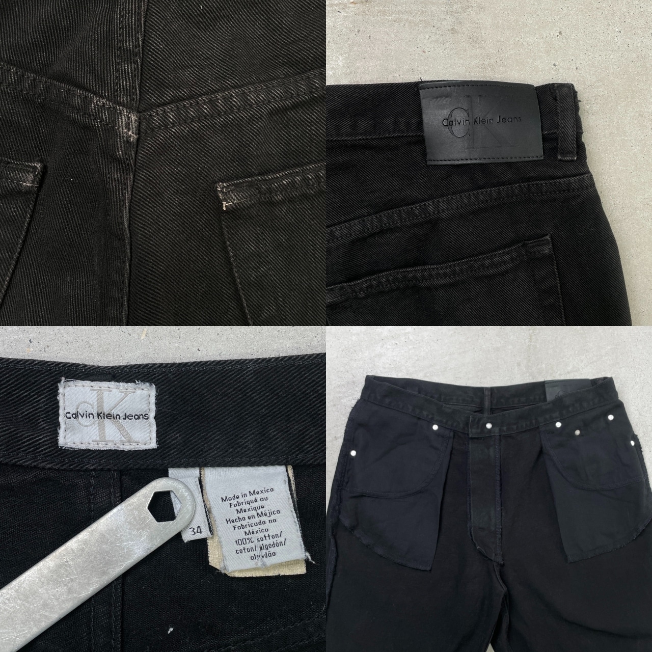 90年代 Calvin Klein Jeans カルバンクラインジーンズ ブラックデニム 