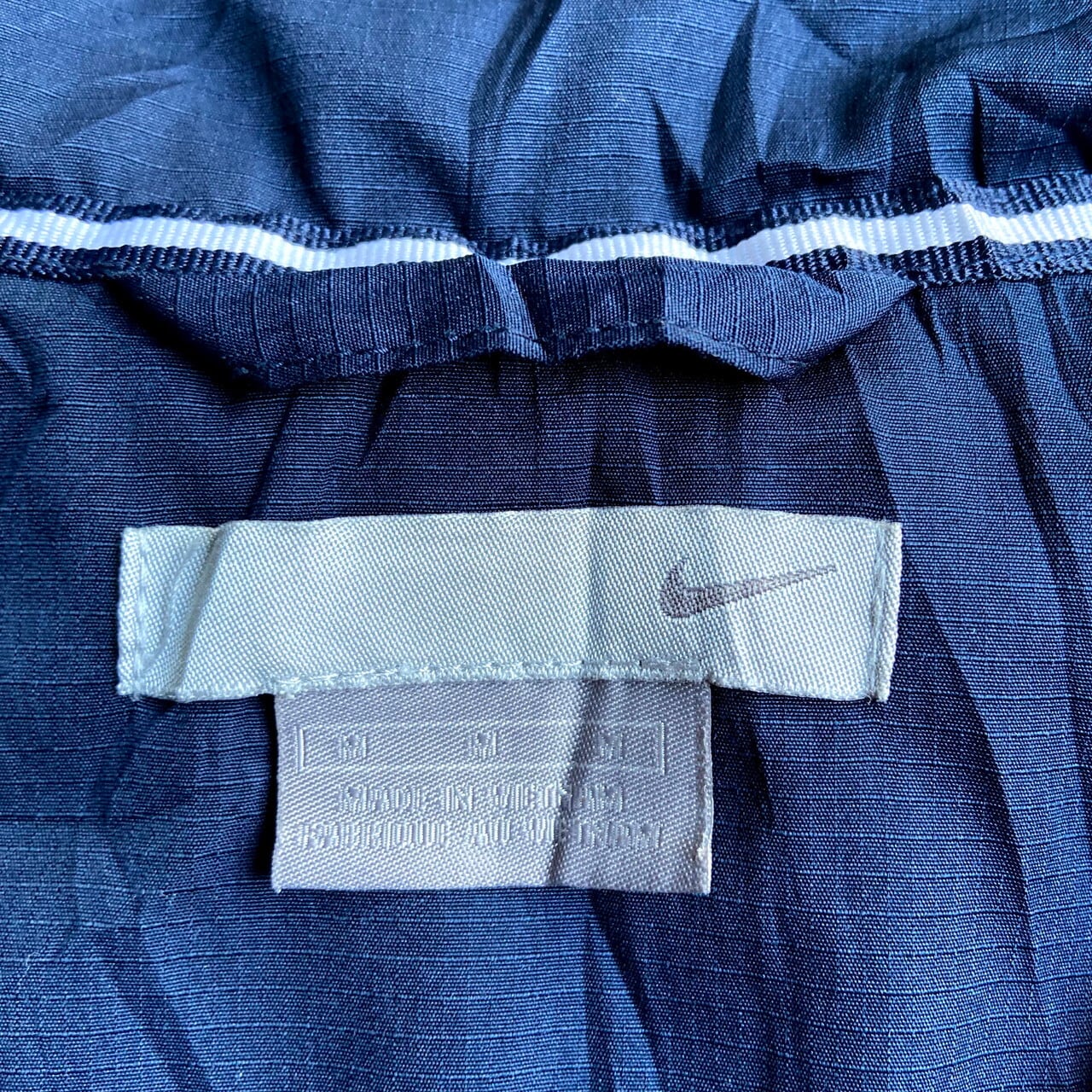 00年代 NIKE ナイキ スウォッシュロゴ刺繍 切り替え ナイロン