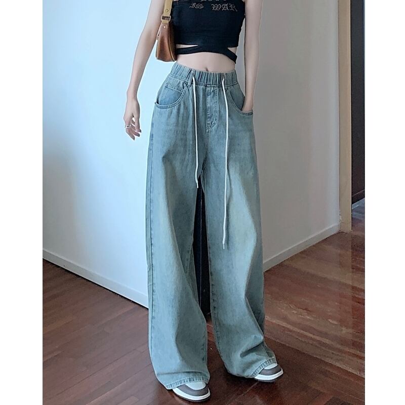 ウエストゴム ワイドレッグデニム 00148