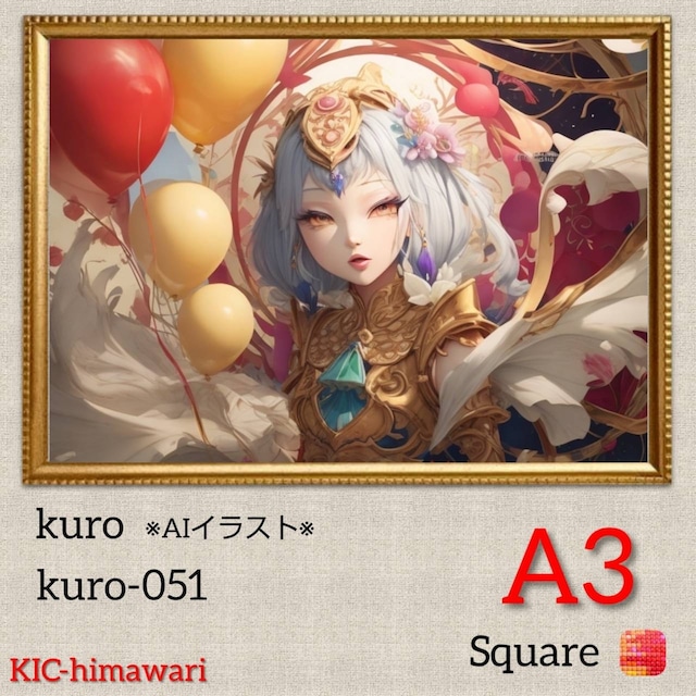 A3サイズ 四角ビーズ【kuro-051】ダイヤモンドアート