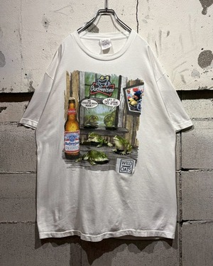 【Caka otto】 90's “Budwiser” Frog × Chameleon Vintage T-Shirt