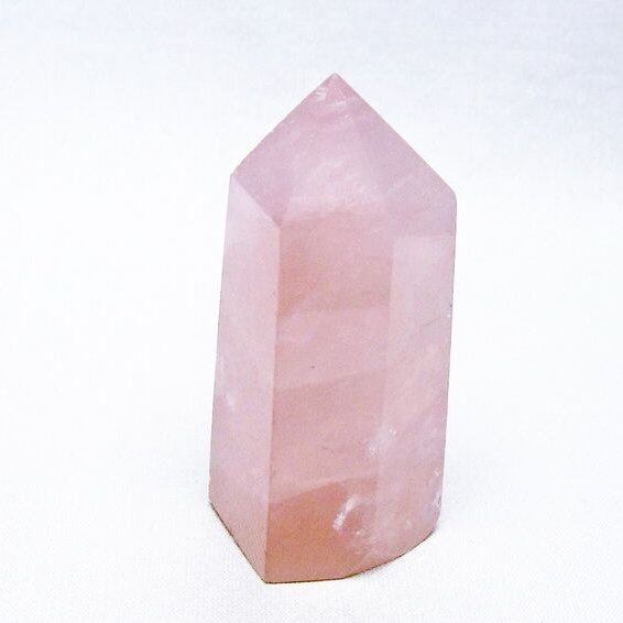 ローズクォーツ 六角柱 ポイント 置物 一点物 142-10370