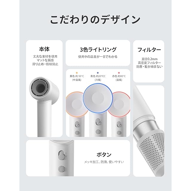 Laifen ライフェン ドライヤー SE 大風量 速乾 ヘアドライヤー 静音