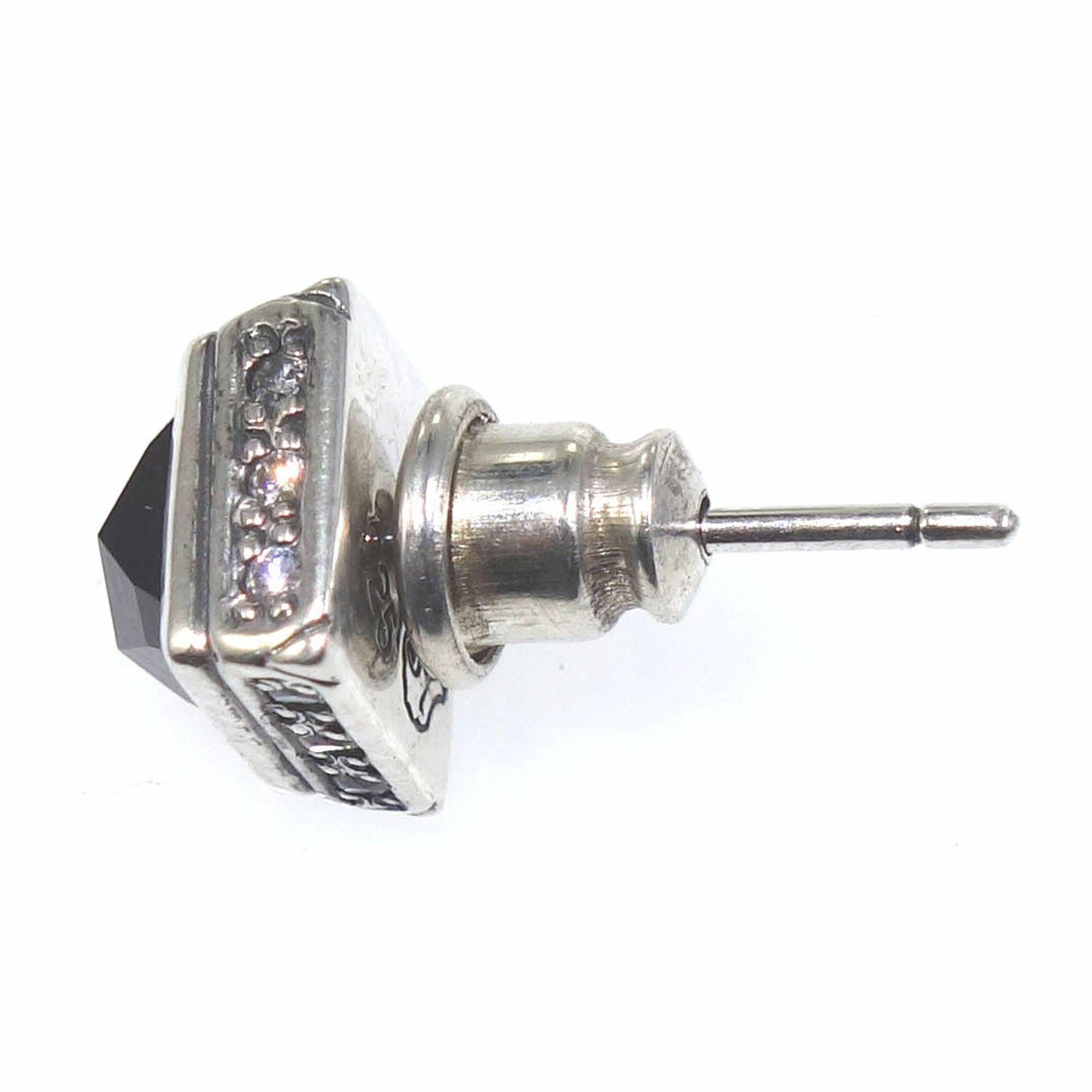 スクエアオニキススタッドピアス 片耳用 ACSE0020BK Square onyx stud