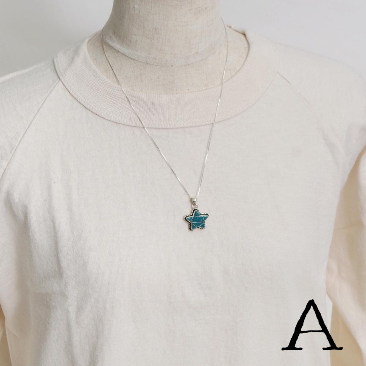 【INDIAN JEWELRY インディアンジュエリー】Navajo Turquoise Star pendant James Maygoats ナバホ ターコイズ スターペンダント ジェームス・メイゴート作