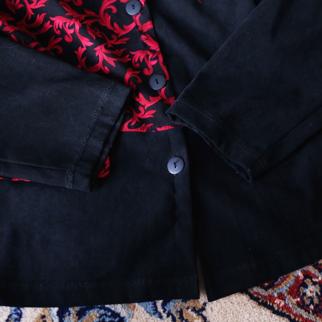 asymmetry design embroidery art pattern fake suede shirt jacket