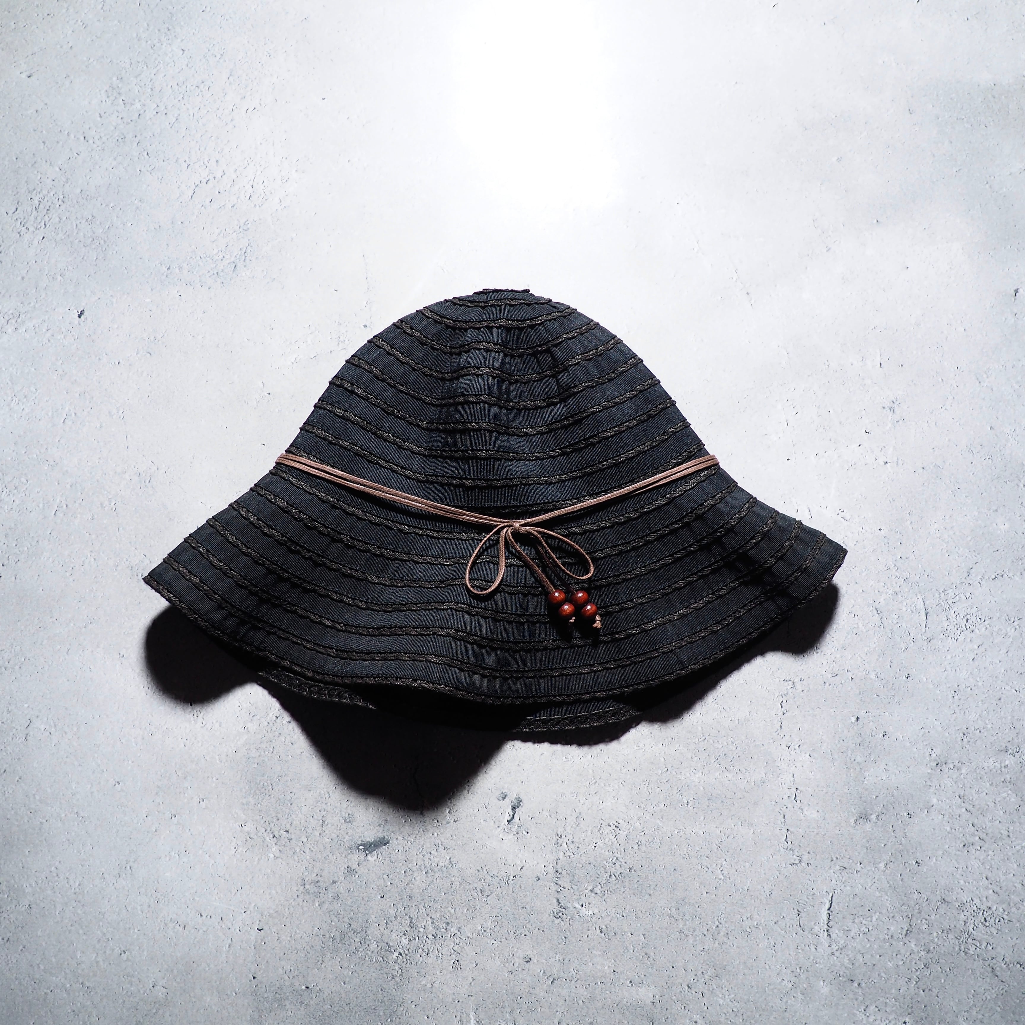 ” Y'saccs(Yohji Yamamoto) ” Black mode Yarn-dyed Bucket hat
