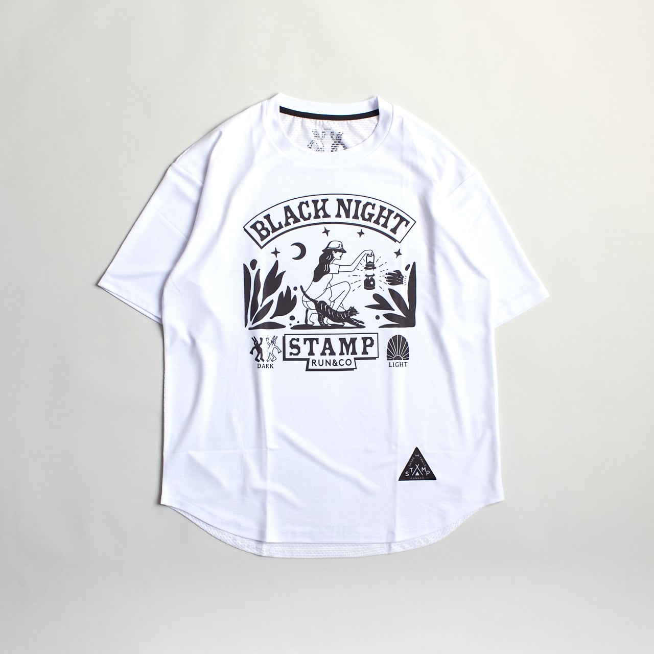 STAMP RUN&CO（スタンプランアンドコー）STAMP WIDE TEE (BLACK