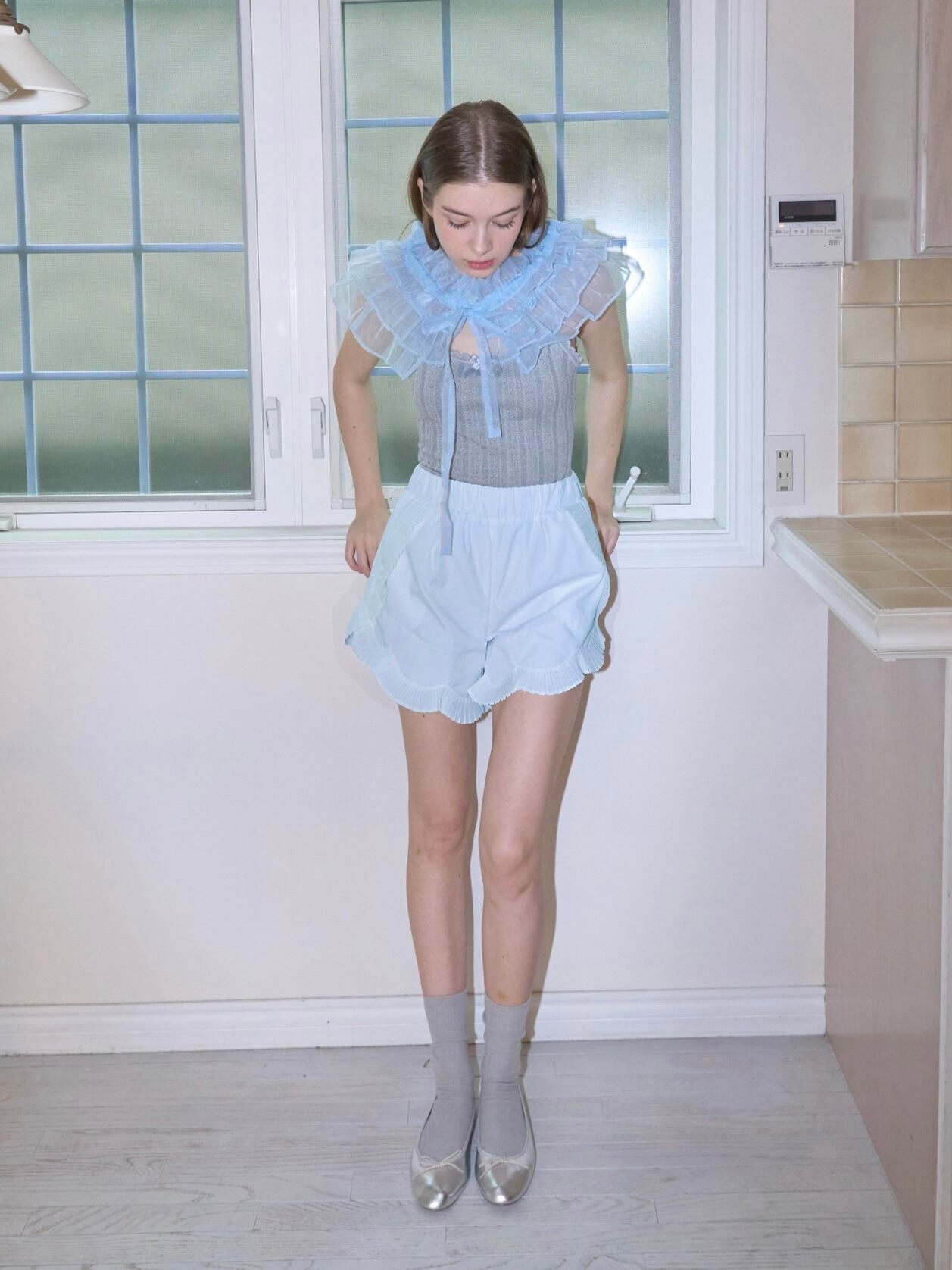 angel frill pants -BLUE- | mieya mieya
