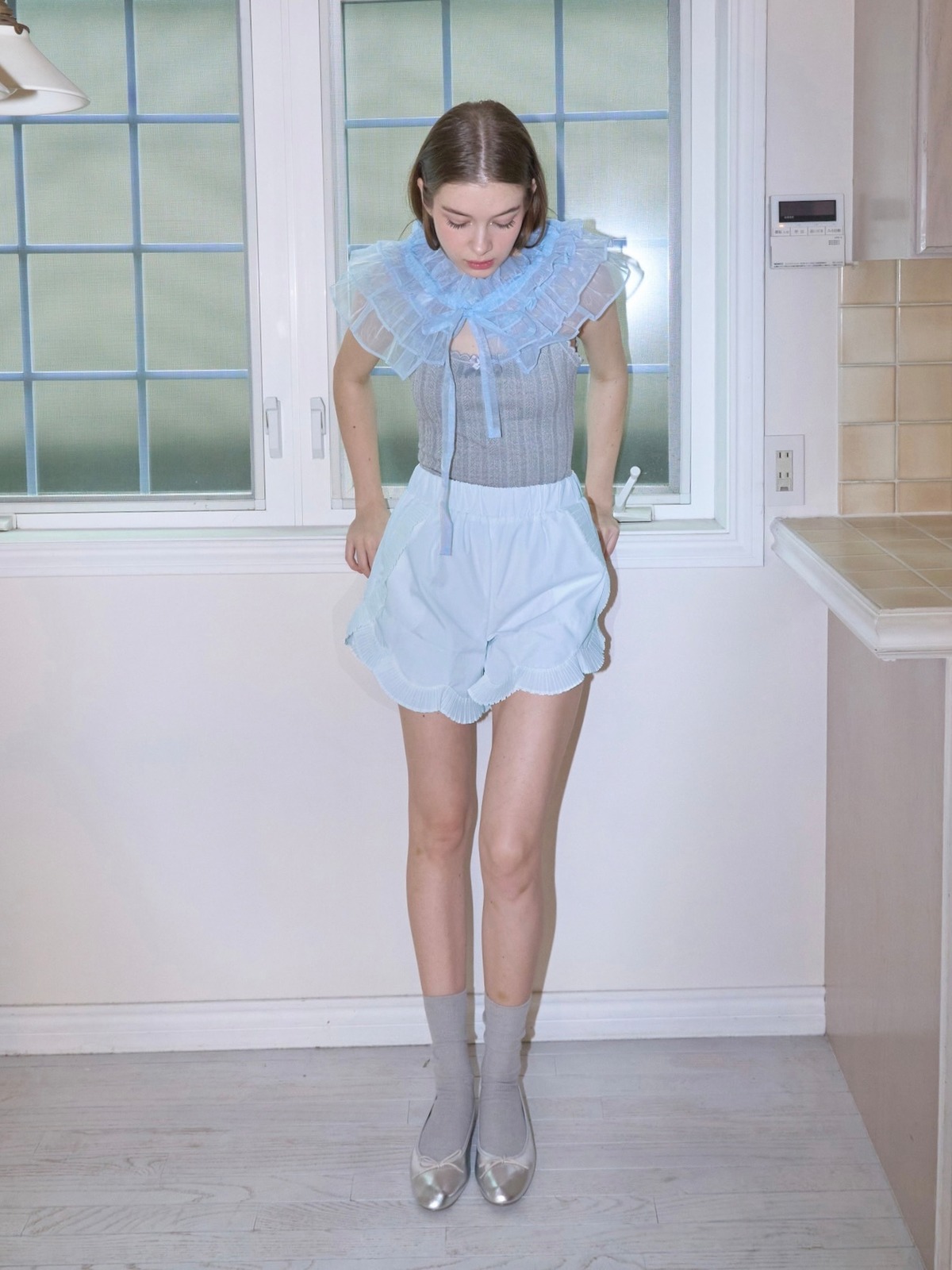 angel frill pants -BLUE- | mieya mieya