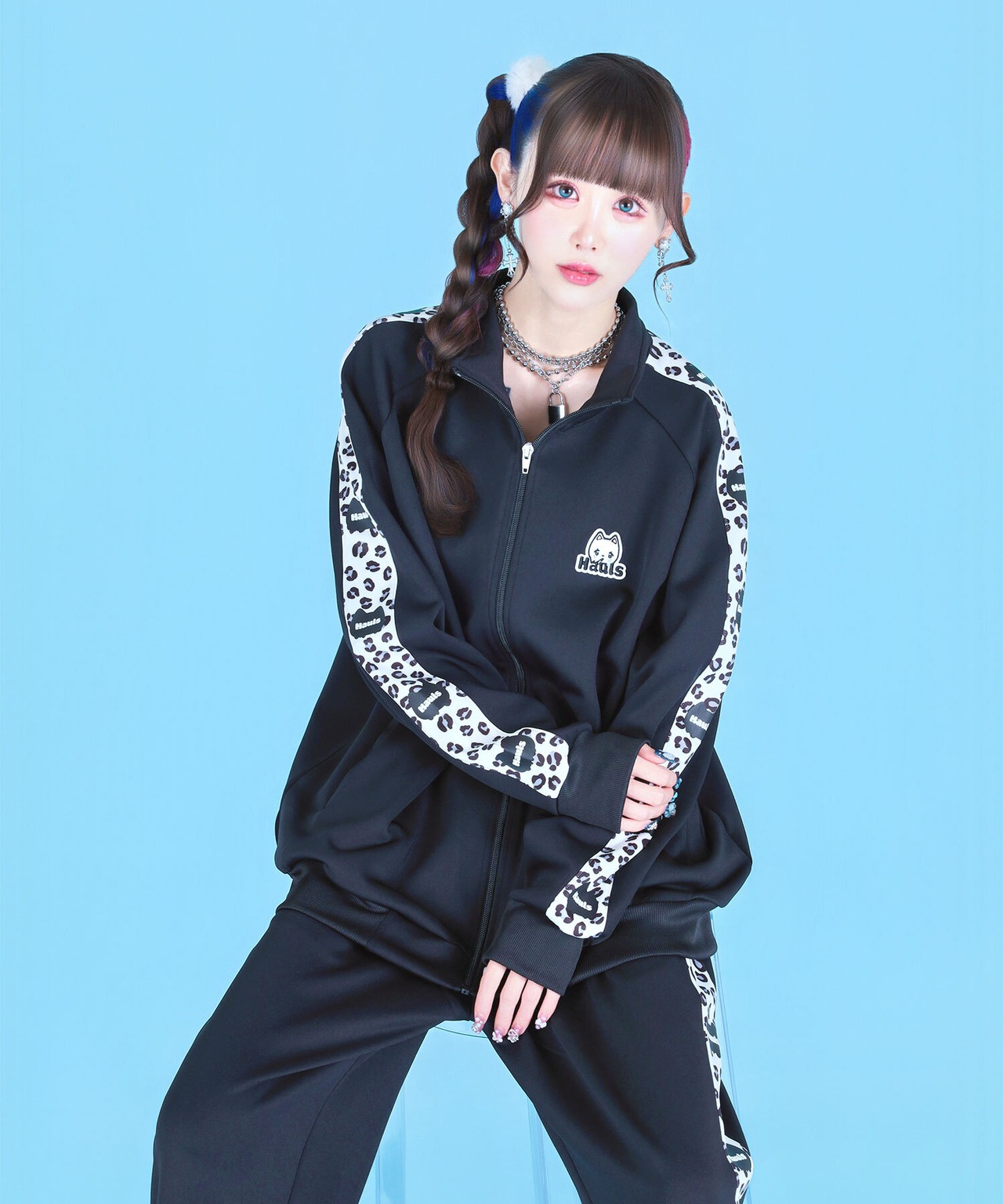 新！柄 ネ申おジャージ参上！(ヒョウ柄ホワイト)