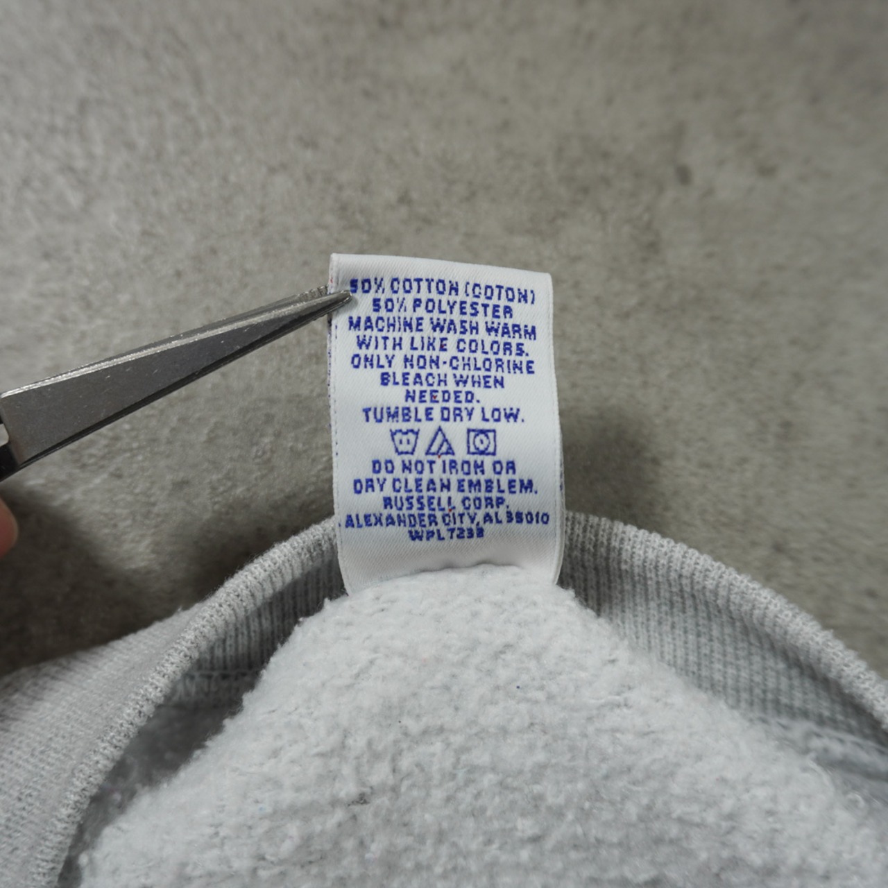 90s Russell Athletic sweatshirt solid gray M 古着 - 6