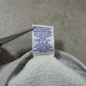 90s Russell Athletic sweatshirt solid gray M 古着