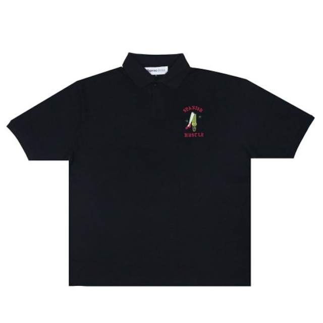 【Toprocdress】Spanish Hustle Polo shirts - BLACK