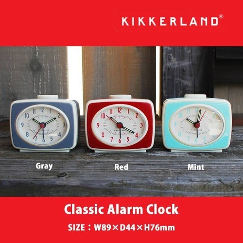 Classic Alarm Clock クラシックアラームクロック 全3色 KIKKERLAND キッカーランド DETAIL 目覚し時計 レトロ