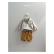 【取寄】minirobe ツートーンハーフジップフリース｜冬服｜韓国子供服