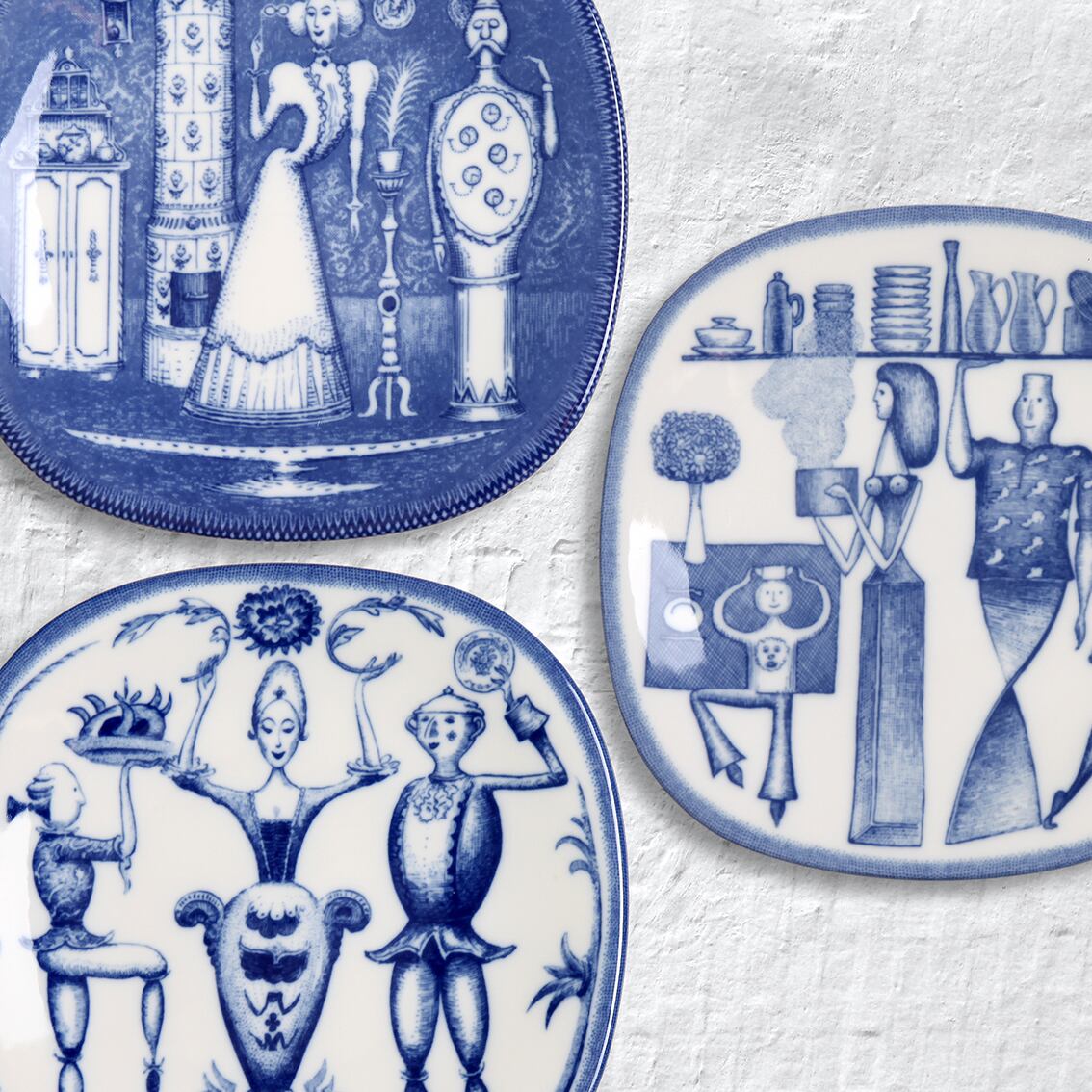 8年分　絵皿　ローストランド Rorstrand ロールストランド 創立250周年記念絵皿『19世紀