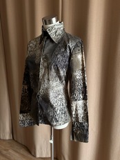 MADE IN ITALY alphabet pattern shirt-4853-8