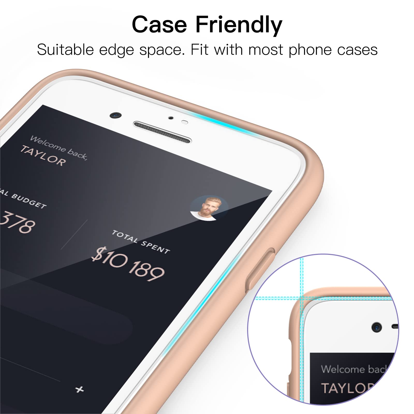 JEDirect iPhone se3/iPhone se2/iPhone 8/7 (4.7インチ用) 全面保護