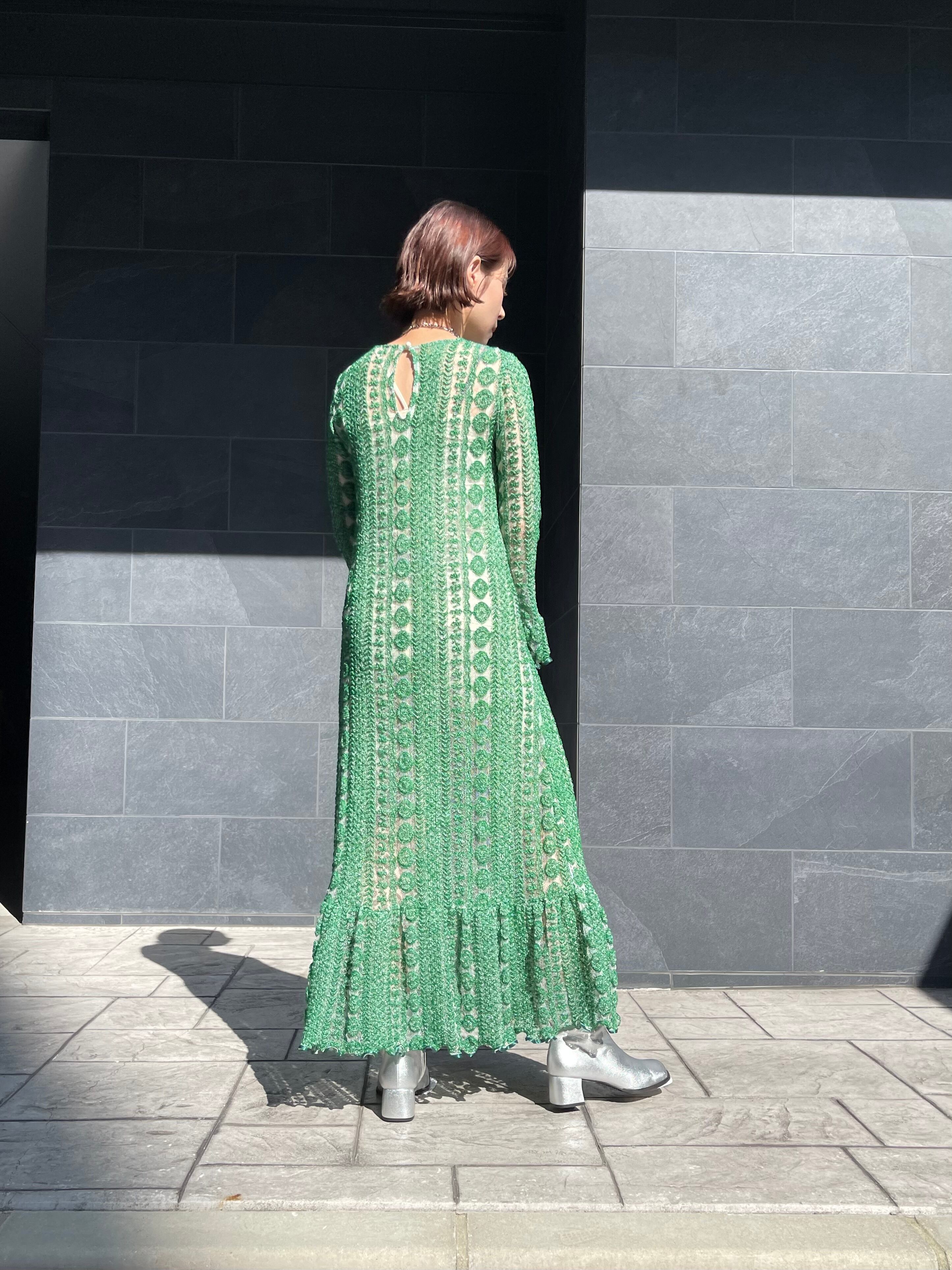 23AW】FUMIE TANAKA フミエタナカ / TULLE EMBROIDERY ONE-PIECE 