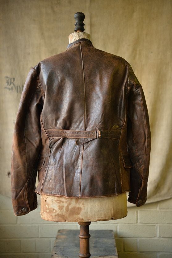 Vintage 1930's-40's Swedish Work leather jacket | EXTRA'S GARMENT