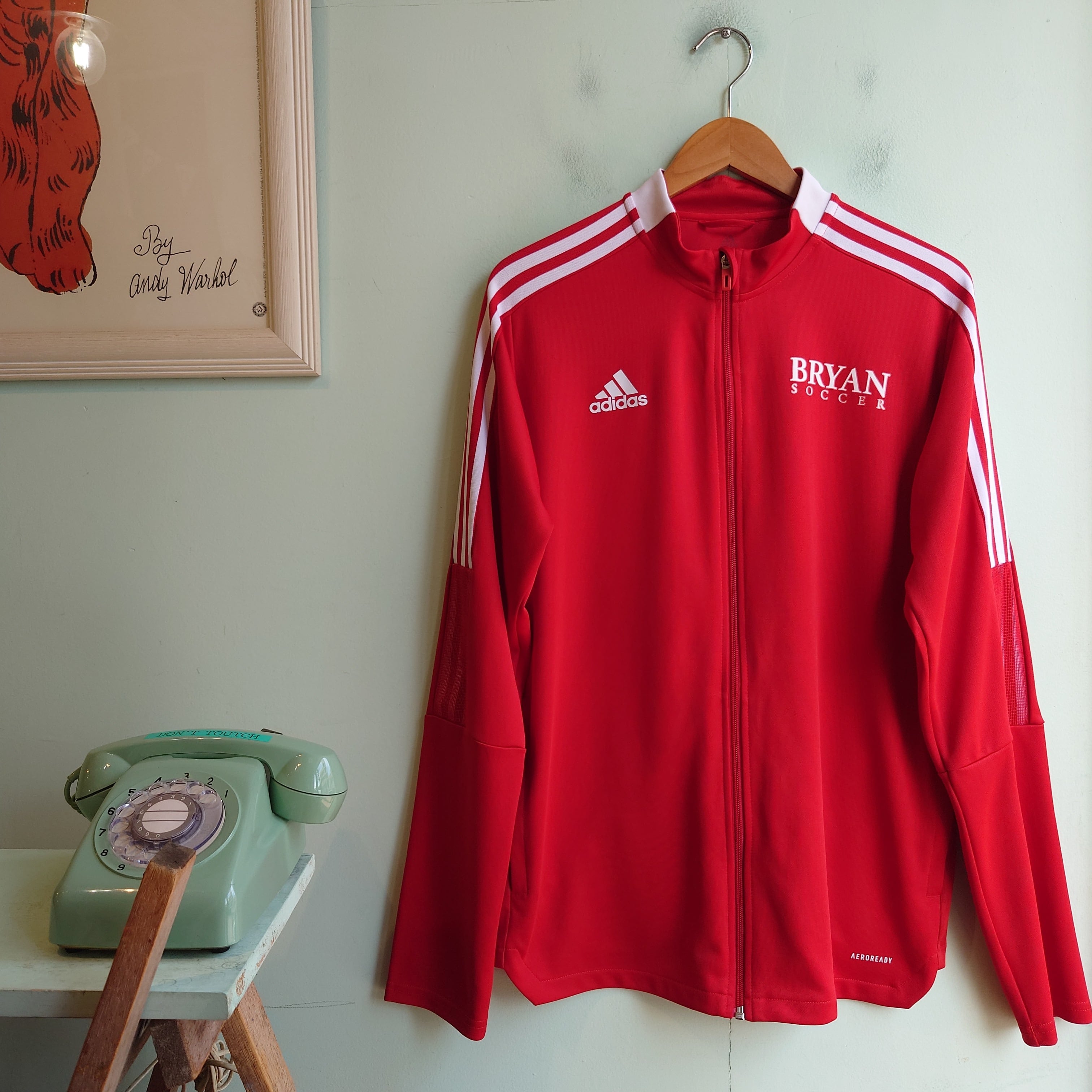adidas カレッジ系ロゴ トラックジャケット ジャージトップ サッカー