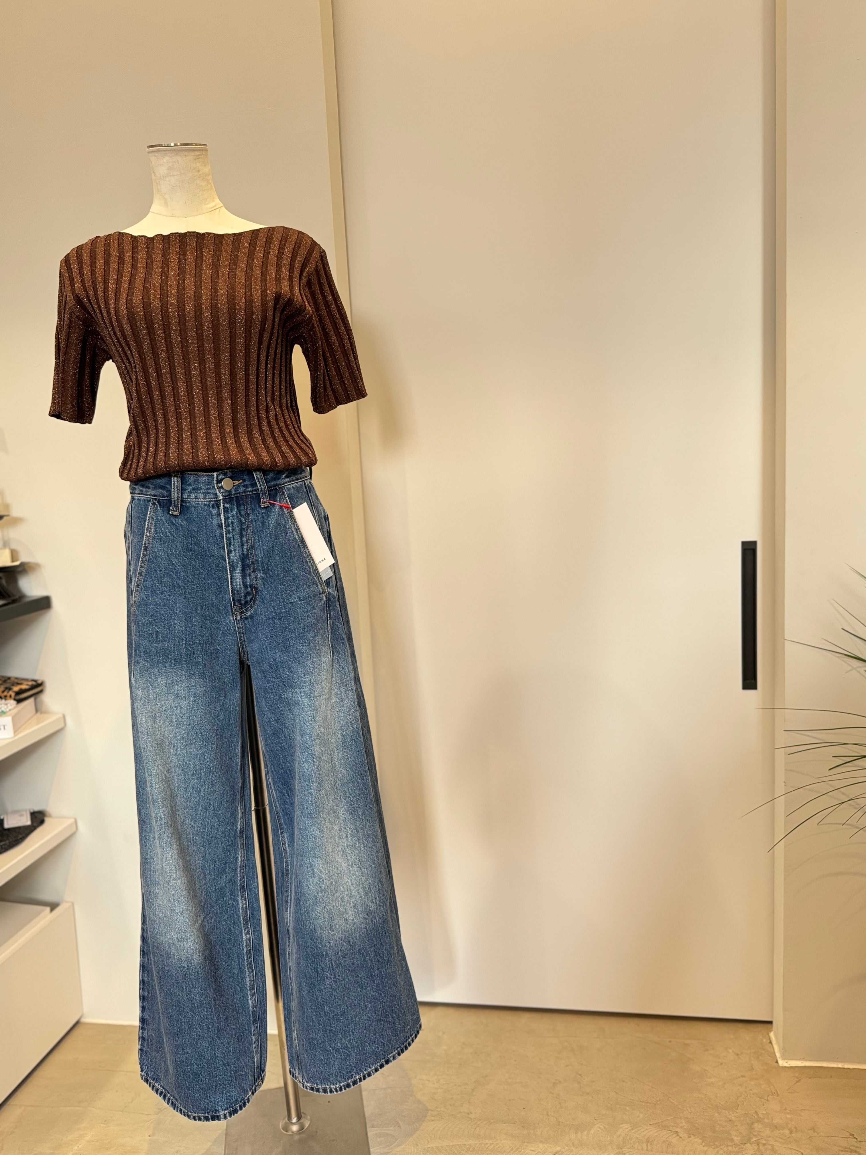 【PASSIONE】ワイドデニムパンツ 536616