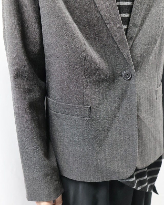 herringbone 1B single tailored jacket
