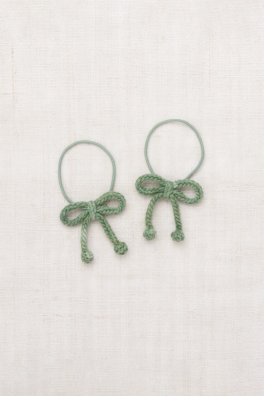 Misha & Puff Popcorn Bow Elastic Oakmoss | RESONASON