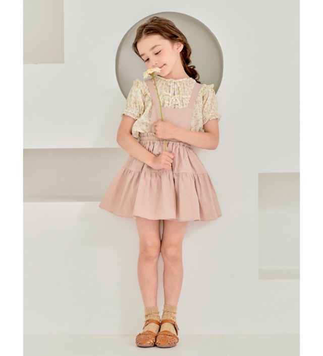 サロペブルマスカート<Pink beige>