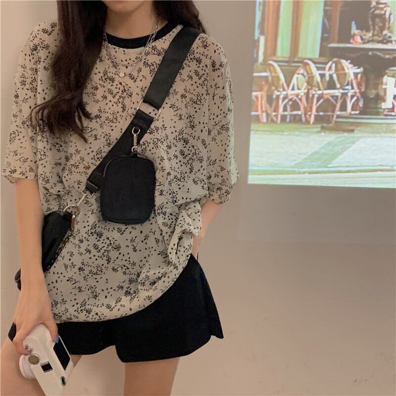 サマーレッドTシャツ トップス ハイウェストウェストショーツ ストリート 夏物 ブルマー 1号婦人28015267040