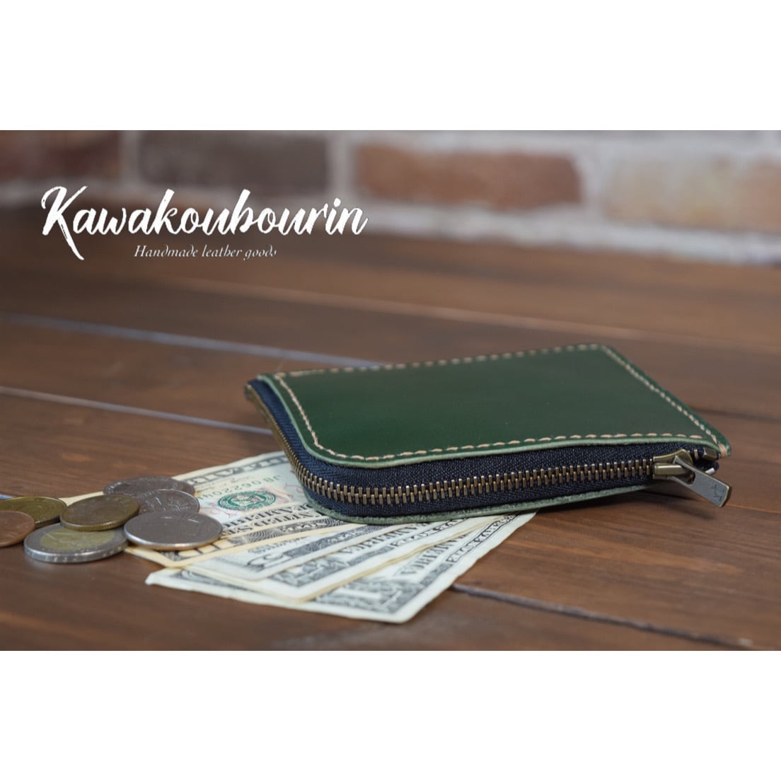 受注制作】L型ファスナー ミニ財布 (KA007b3-10) | 皮革工房凜