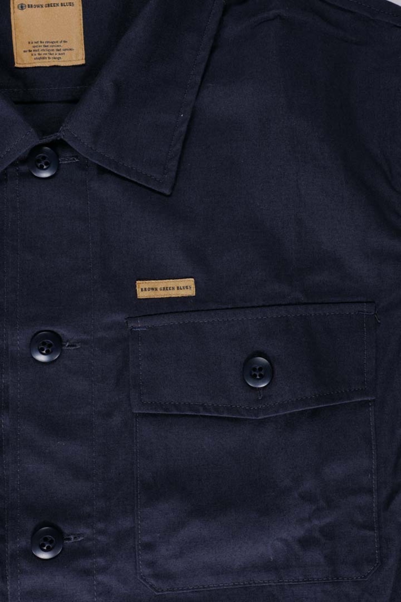 BROWN GREEN BLUES  MILITARY WEATHER SLASH POCKET SHIRTS / ブラウングリーンブルース ミリタリーウェザースラッシュポケットシャツ