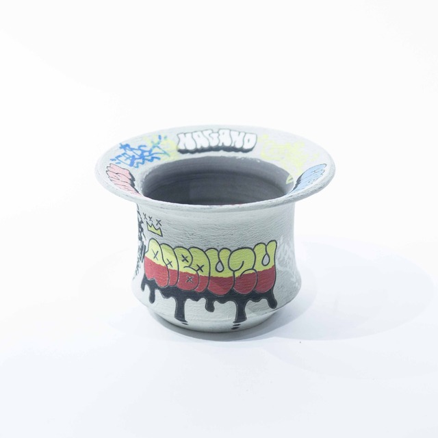 【新着】ハイパーポットクリエイター "阿萬" × aobouzu グラフィティ鉢 6【青坊主5周年記念鉢】