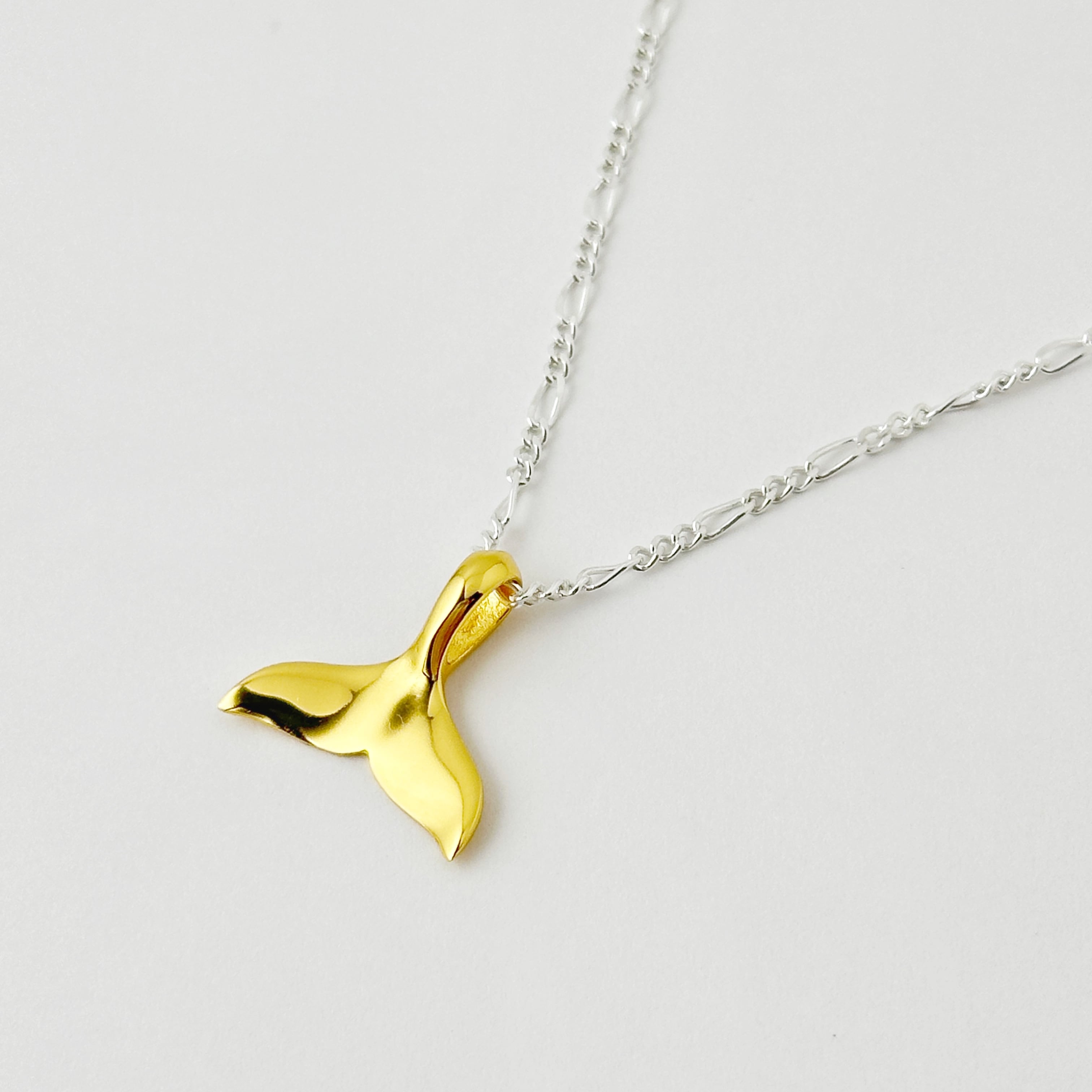 ラスト1！！】Gold Coating ホエール テイル 鯨の尻尾 ペンダント
