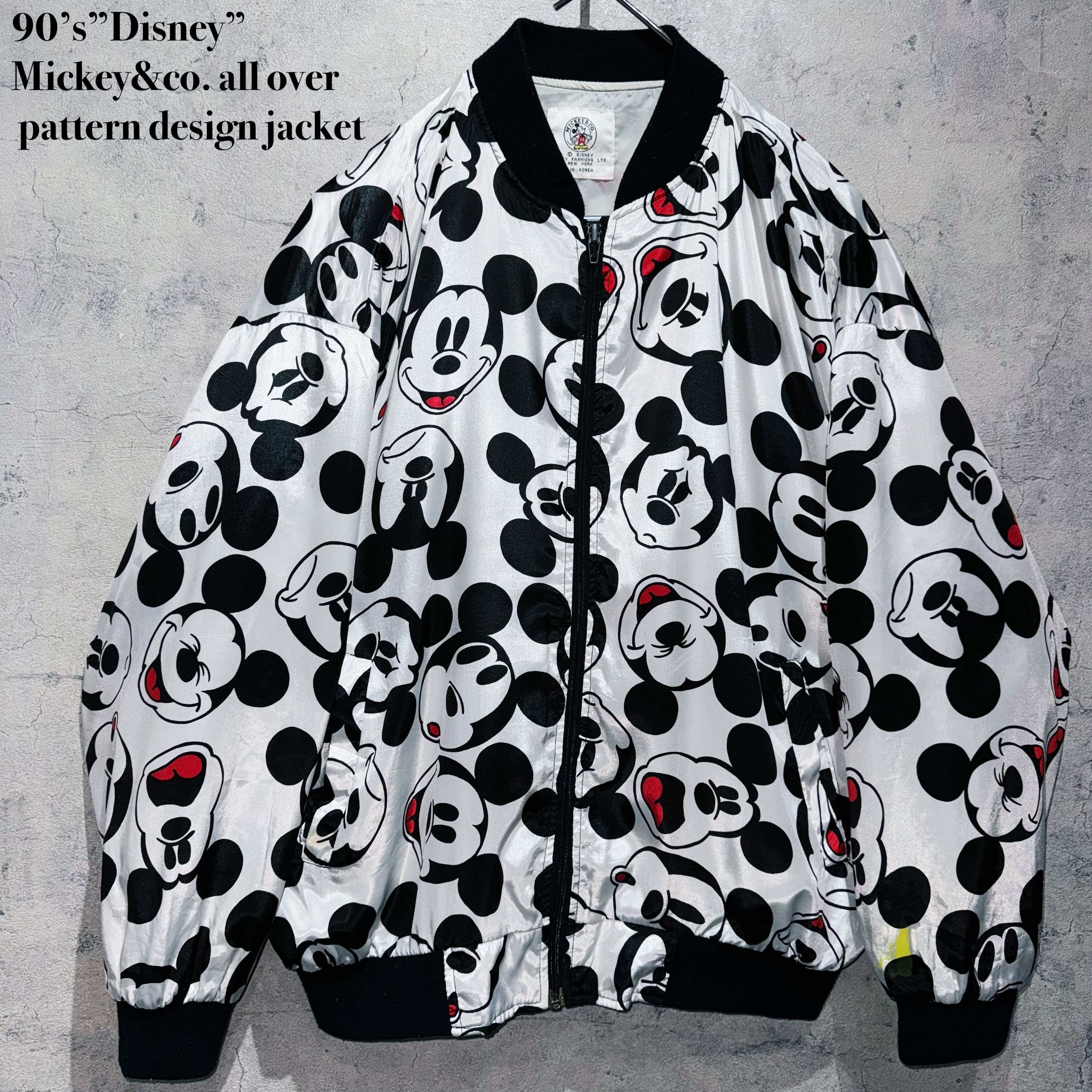 90’s”Disney”Mickey&co. all over pattern design jacket