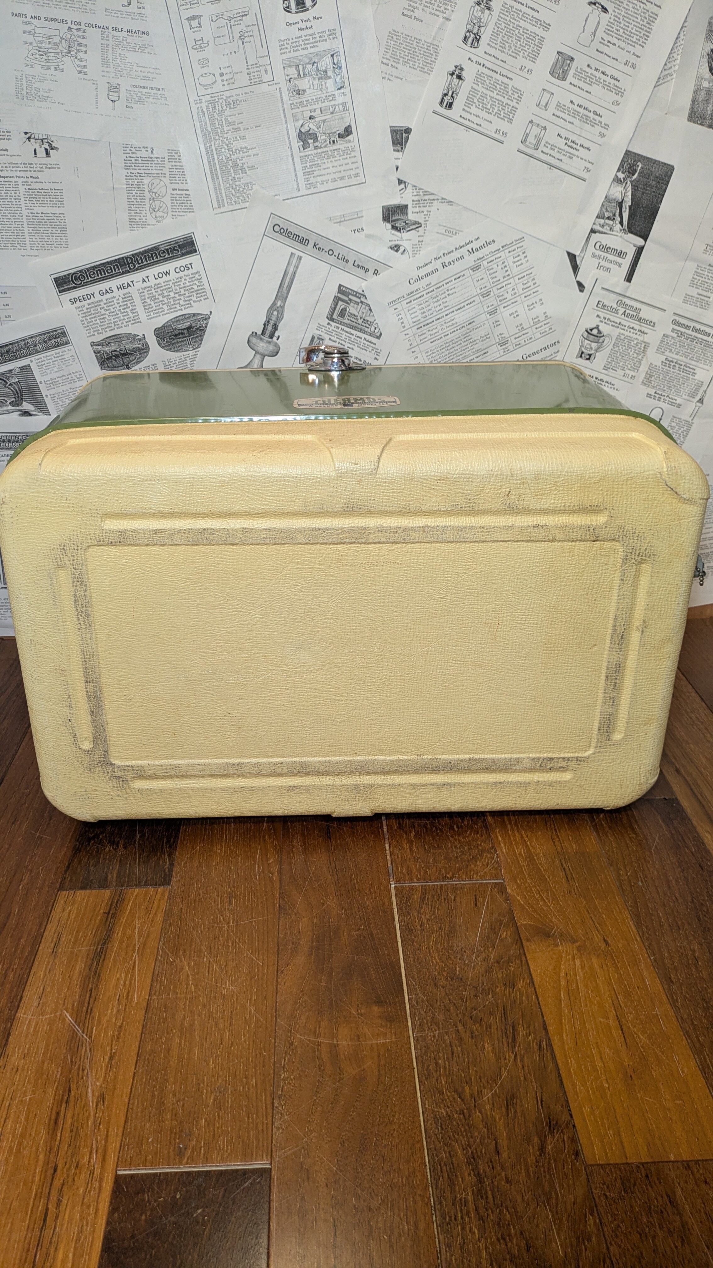 Vintage Thermos Cooler Box SteelBelt AvocadoGreen ビンテージ