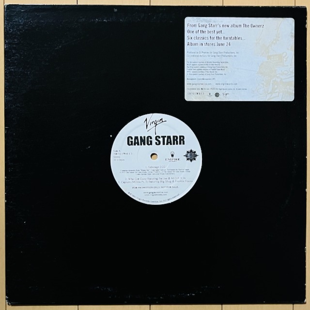 GANG STARR / THE OWNERZ SAMPLER | VINYL DEALER GANG STARR / THE OWNERZ SAMPLER | VINYL DEALER
