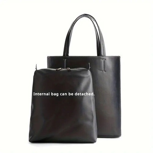 大容量バック メンズバック ブラック トートバック Y2K 仕事カバン デイリーバック